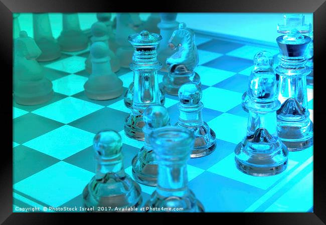 Transparent chess set Framed Print by PhotoStock Israel