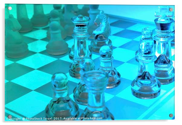 Transparent chess set Acrylic by PhotoStock Israel