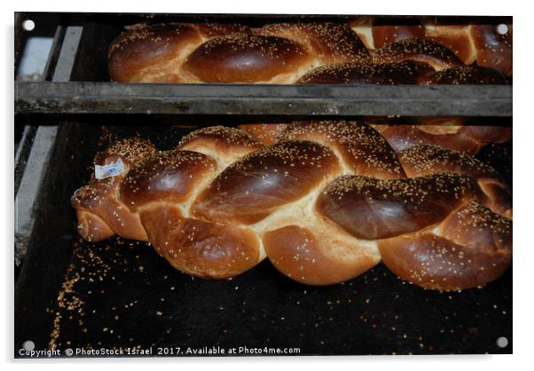 Freshly baked Challa Acrylic by PhotoStock Israel