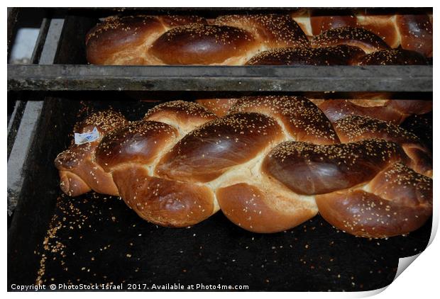 Freshly baked Challa Print by PhotoStock Israel