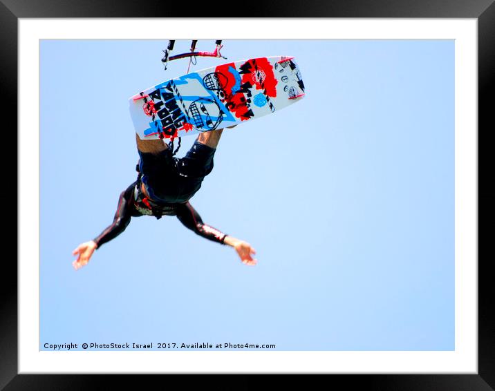 Kite surfing Framed Mounted Print by PhotoStock Israel