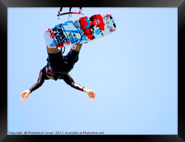 Kite surfing Framed Print by PhotoStock Israel