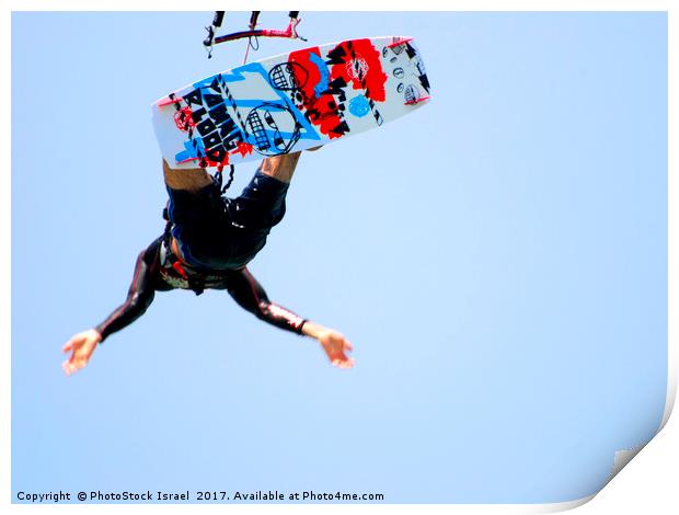 Kite surfing Print by PhotoStock Israel