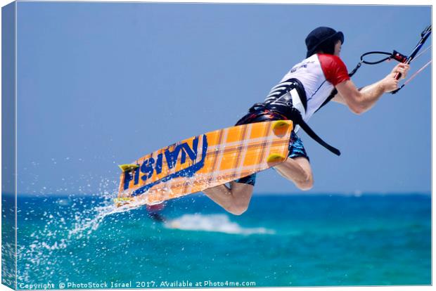 Kite surfing Canvas Print by PhotoStock Israel