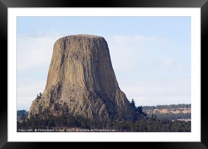 Devil's Tower Wyoming WY USA Framed Mounted Print by PhotoStock Israel