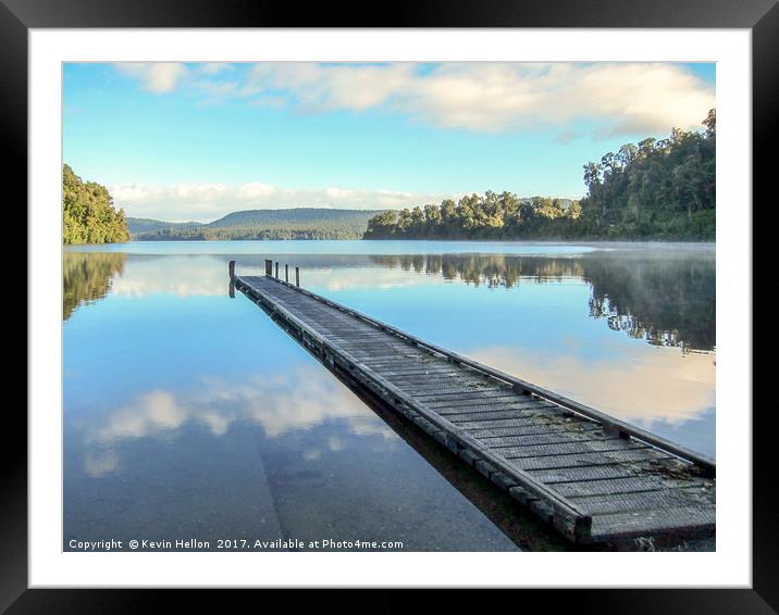  Lake Mapourika Framed Mounted Print by Kevin Hellon