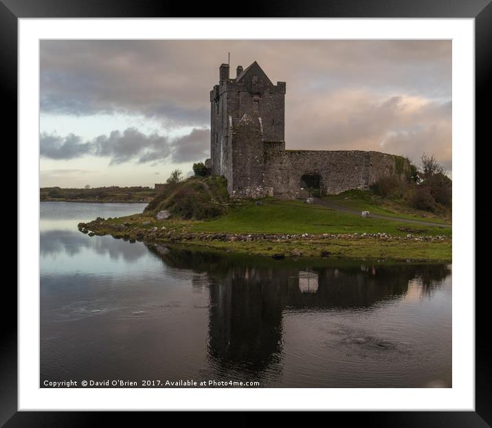 Dunguaire Castle, Kinvara, Co. Galway. Framed Mounted Print by David O'Brien