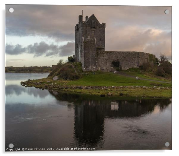 Dunguaire Castle, Kinvara, Co. Galway. Acrylic by David O'Brien