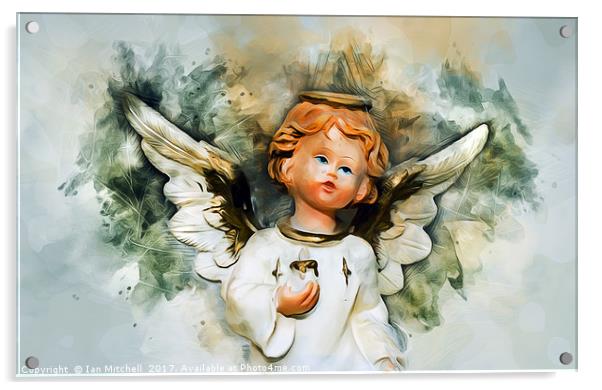 Christmas Angel Acrylic by Ian Mitchell