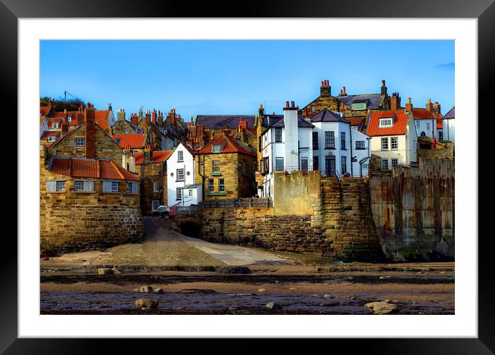 Robin Hood's Bay in colour Framed Mounted Print by Andy Aveyard