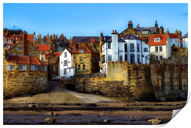 Robin Hood's Bay in colour Print by Andy Aveyard