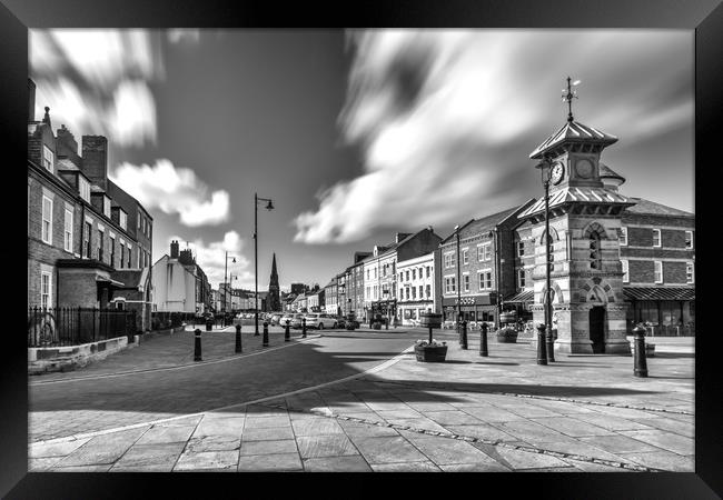 Tynemouth Village Mono Framed Print by Naylor's Photography
