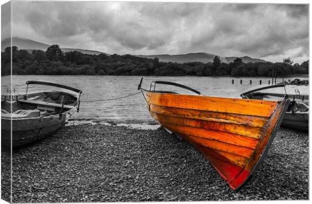 Rowing Boat on Derwent Water Canvas Print by Tony Keogh