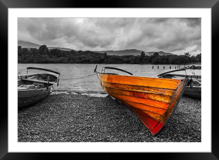Rowing Boat on Derwent Water Framed Mounted Print by Tony Keogh