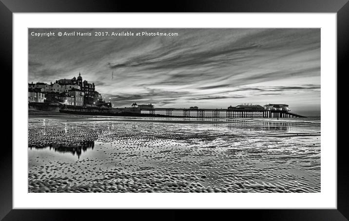 Cromer Pier in the Evening Framed Mounted Print by Avril Harris