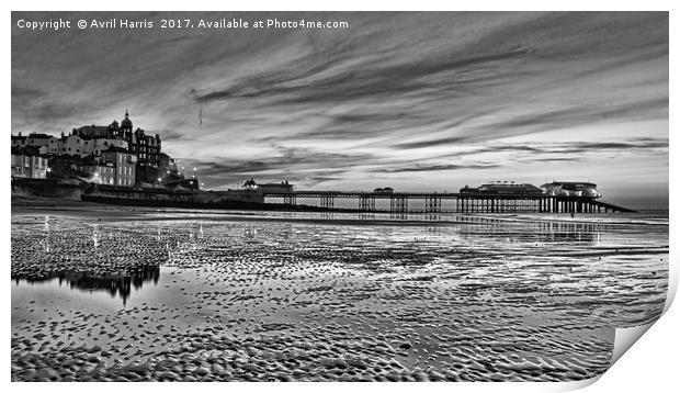 Cromer Pier in the Evening Print by Avril Harris