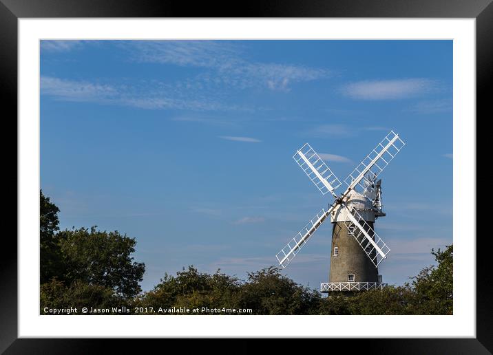 Great Bircham windmill landscape Framed Mounted Print by Jason Wells