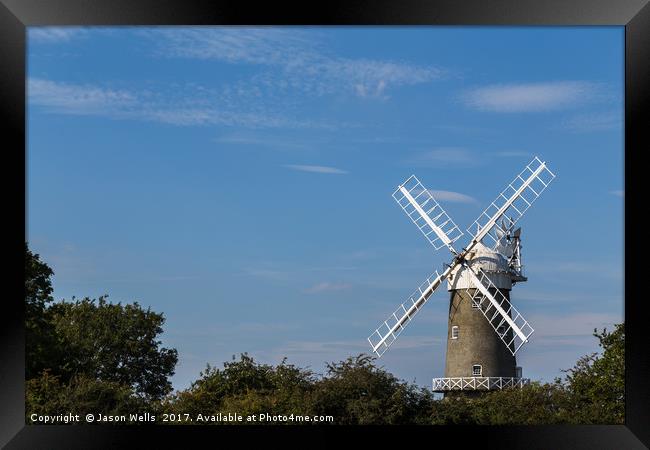 Great Bircham windmill landscape Framed Print by Jason Wells