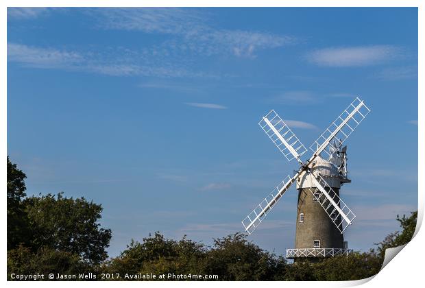 Great Bircham windmill landscape Print by Jason Wells