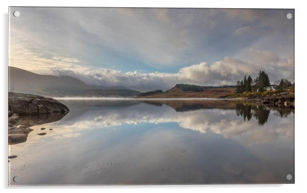 Loch Doon Reflections Acrylic by Tony Keogh