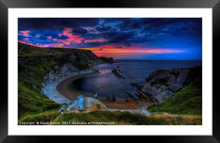 Man O'War Bay sunrise Framed Mounted Print by Derek Daniel