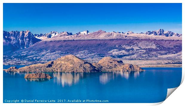 Lake and Mountains Landscape, Patagonia, Chile Print by Daniel Ferreira-Leite
