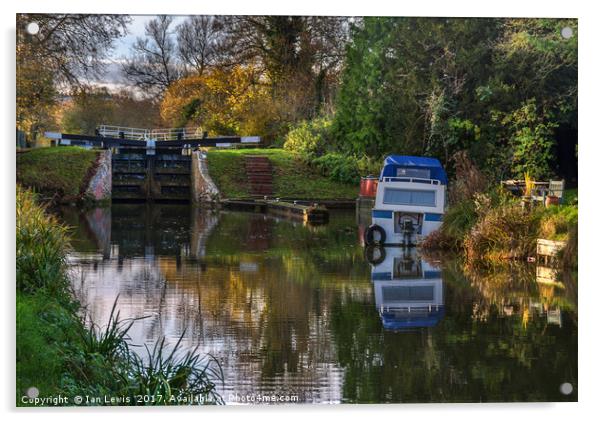 Autumn Colours At Hungerford Lock Acrylic by Ian Lewis