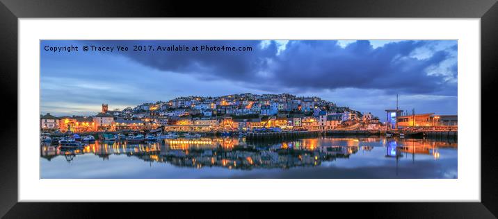 Brixham Harbour. Framed Mounted Print by Tracey Yeo