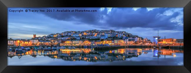 Brixham Harbour. Framed Print by Tracey Yeo