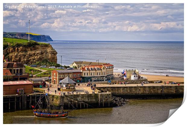 Whitby Harbour Print by Robert Murray