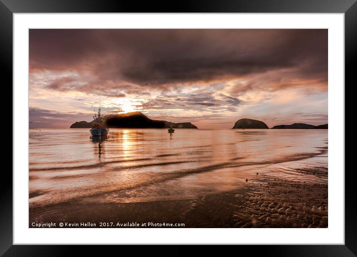 Sunrise at Samsanram Beach Framed Mounted Print by Kevin Hellon