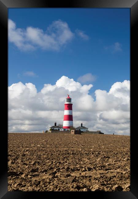 Happisburgh Lighthouse  Framed Print by chris smith