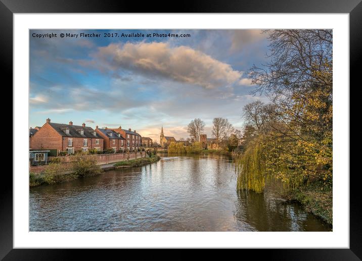 The River Severn Framed Mounted Print by Mary Fletcher