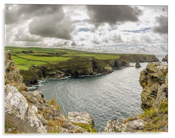 Rugged north Cornwall Acrylic by Images of Devon