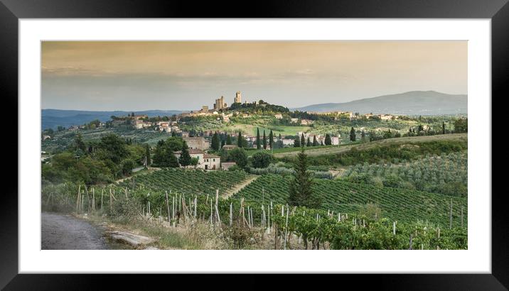 Towers of San Gimignano Framed Mounted Print by Neal P