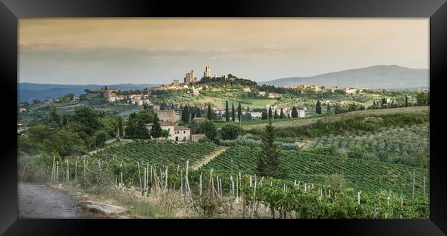 Towers of San Gimignano Framed Print by Neal P