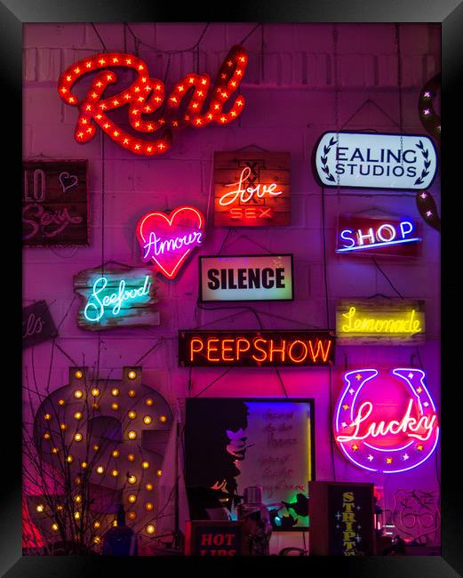 Neon Framed Print by Neal P