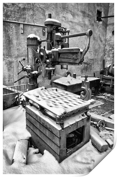 Richmond radial arm drill Print by Rory Trappe