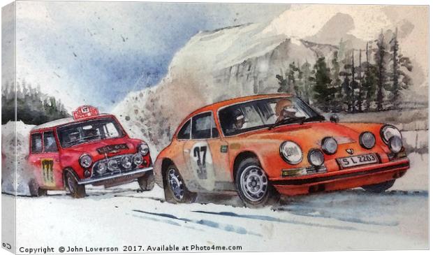 Rallye Monte Carlo 1967 Canvas Print by John Lowerson