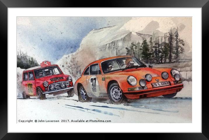 Rallye Monte Carlo 1967 Framed Mounted Print by John Lowerson