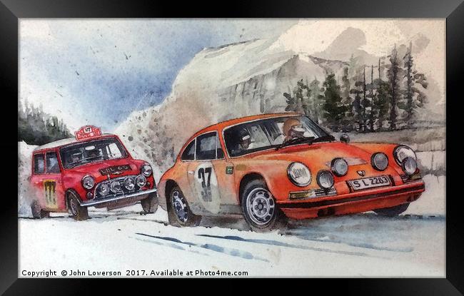 Rallye Monte Carlo 1967 Framed Print by John Lowerson
