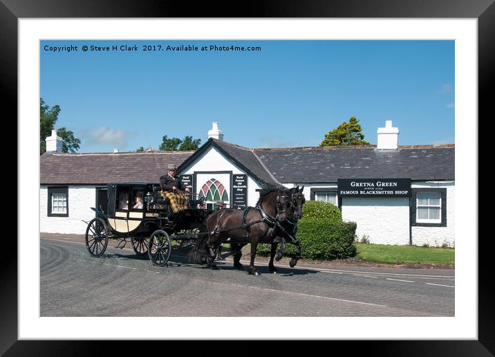 Coach and Horses at Gretna Green Framed Mounted Print by Steve H Clark