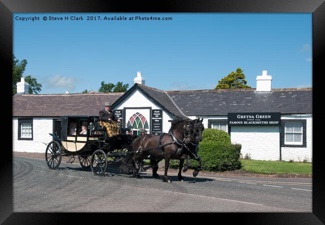 Coach and Horses at Gretna Green Framed Print by Steve H Clark