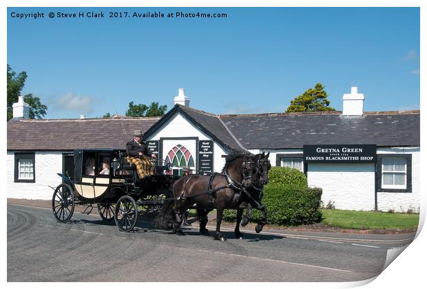 Coach and Horses at Gretna Green Print by Steve H Clark
