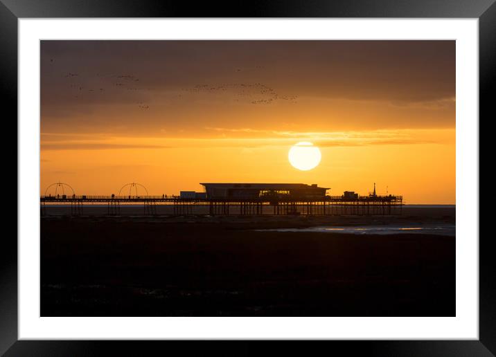 Southport Sunset Framed Mounted Print by Roger Green