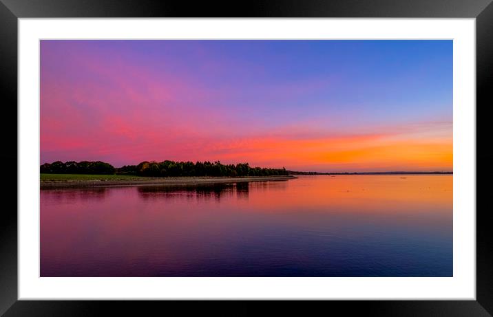 Sunrise over Hanningfield Reservoir Framed Mounted Print by peter tachauer