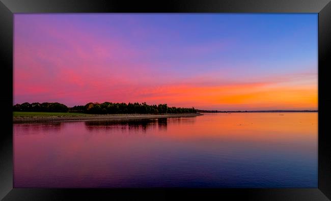 Sunrise over Hanningfield Reservoir Framed Print by peter tachauer