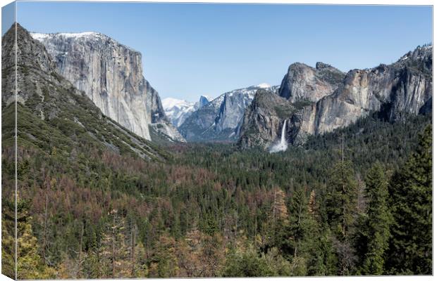 Tunnel View of Yosemite During Spring Canvas Print by Belinda Greb