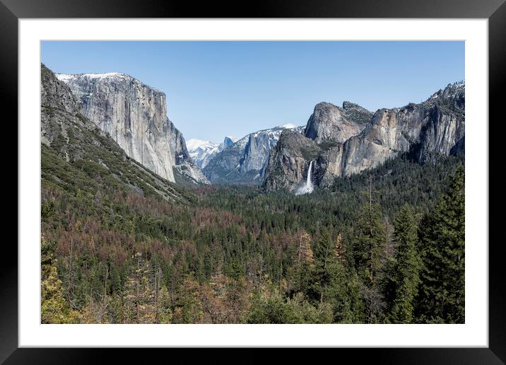 Tunnel View of Yosemite During Spring Framed Mounted Print by Belinda Greb