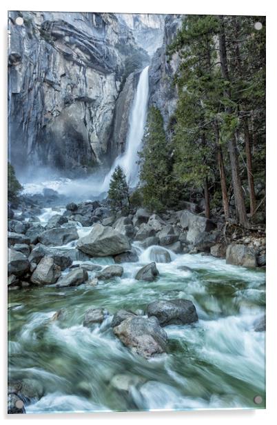 Lower Yosemite Falls Acrylic by Belinda Greb